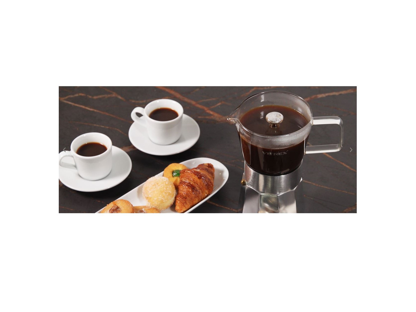 Cafetera Italiana 9 Tazas Crystal Vitrex 360 ml  6