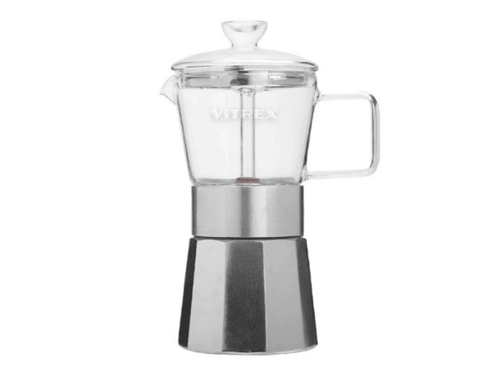 Cafetera Italiana 6 Tazas Crystal Vitrex 240 ml  1