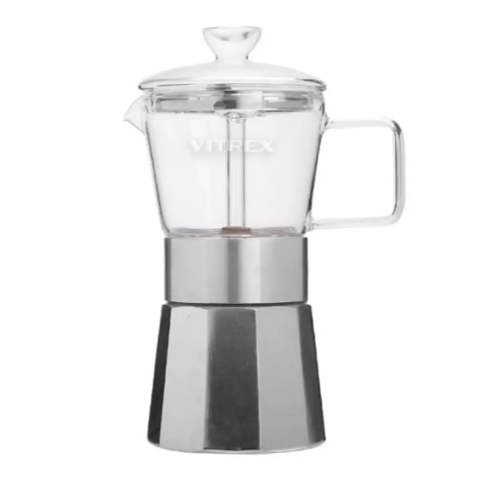 Cafetera Italiana 6 Tazas Crystal Vitrex 240 ml  1
