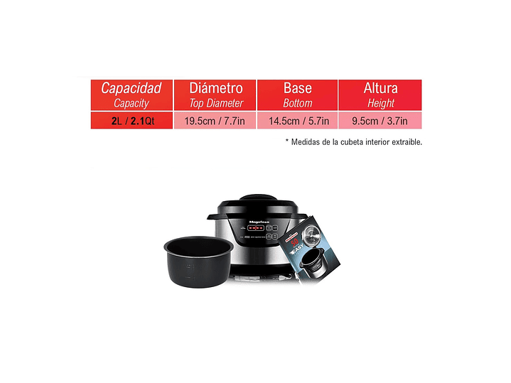 Olla a Presión Eléctrica Magefesa Easy Express 2L MGF6400 5