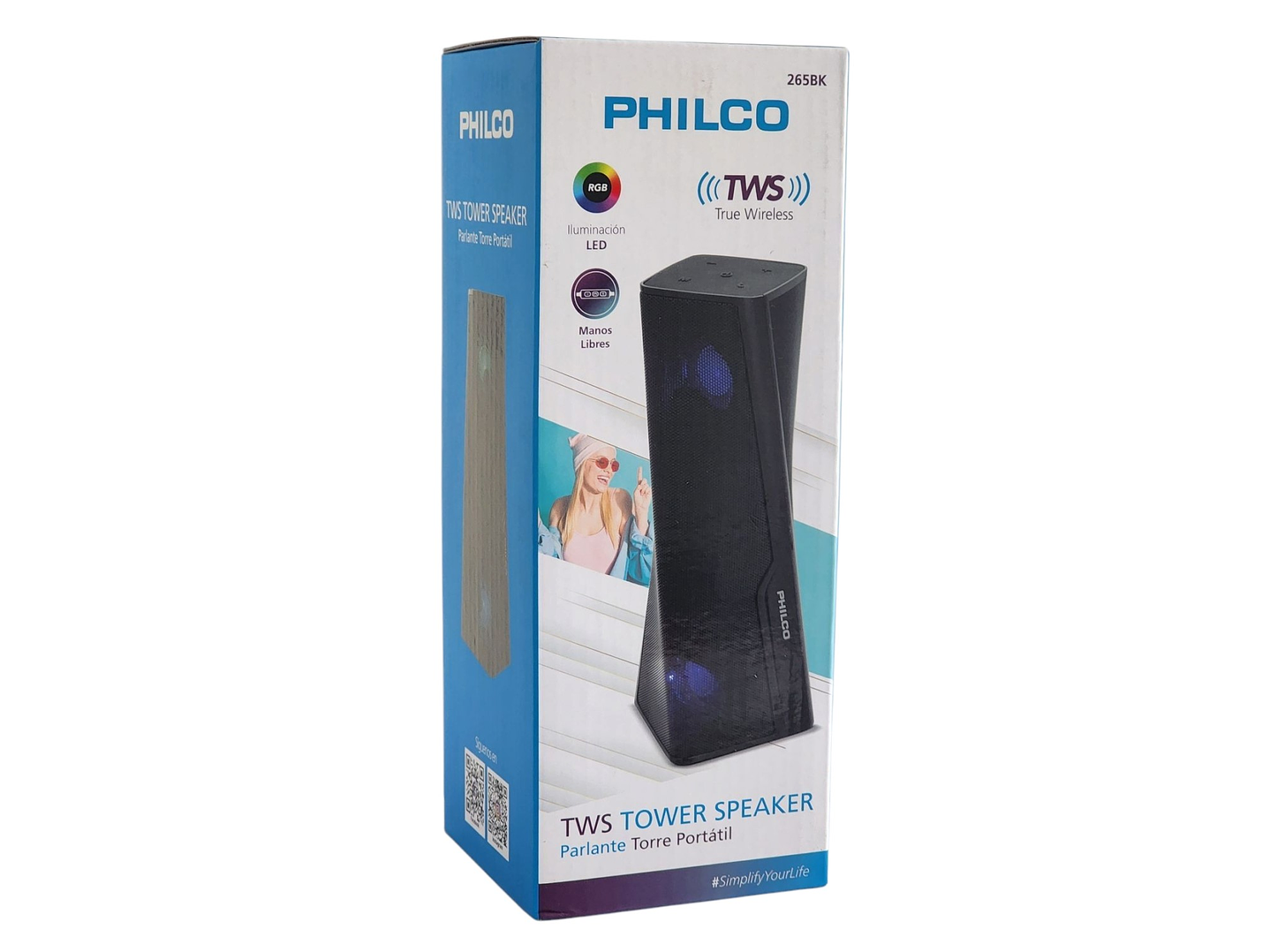 Parlante Portátil Bt 265bk Tower Rgb Philco Negro 5