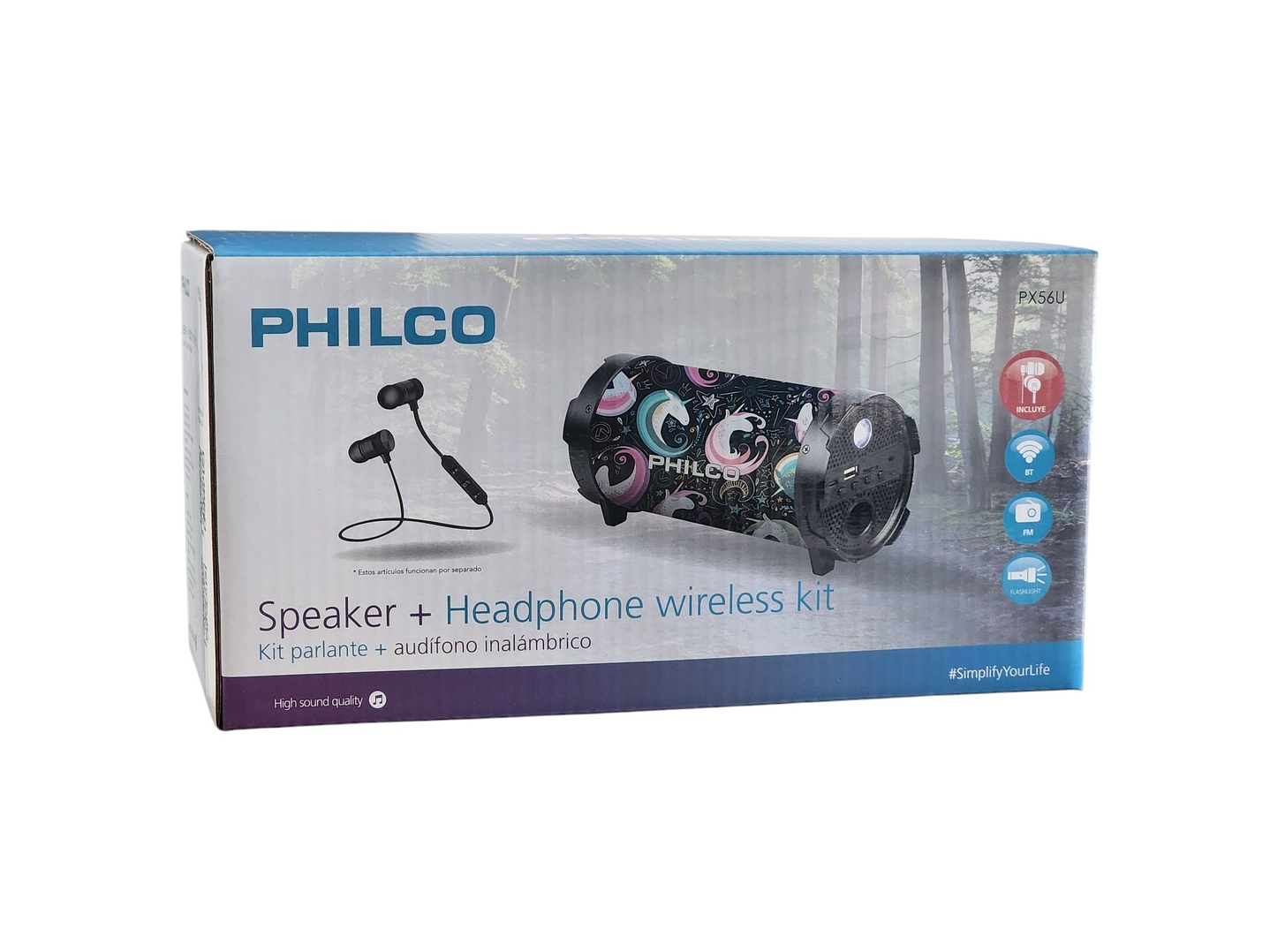 Kit Parlante Diseño Unicornio + Audífonos Bt Px56u Philco 4