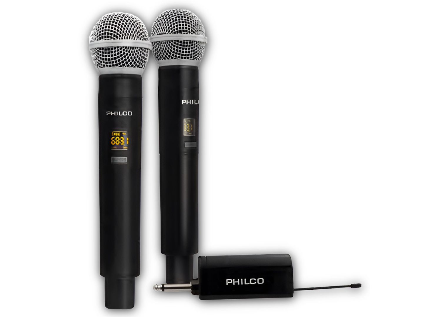 Kit Micrófonos Inalámbricos UHF Philco WM314 con Receptor  4