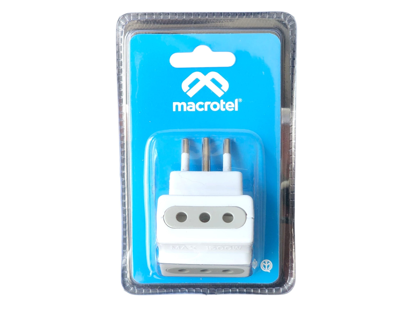 Enchufe Adaptador Triple 1500W ME-1103 Macrotel 4