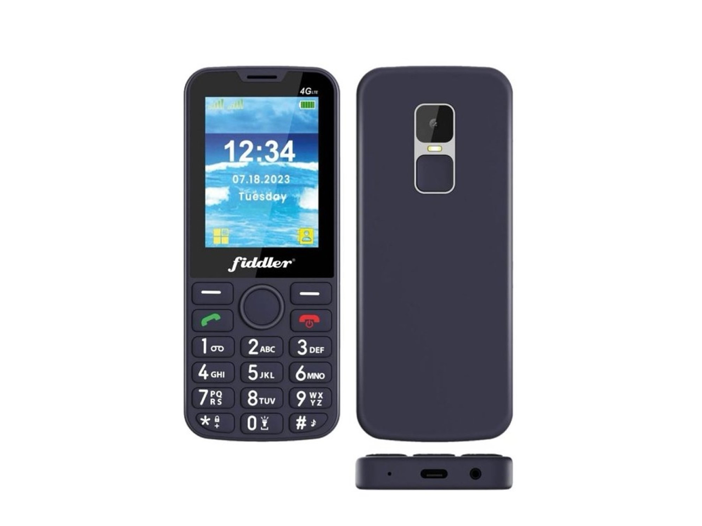Teléfono Celular Senior Fiddler D117 4G Negro 4