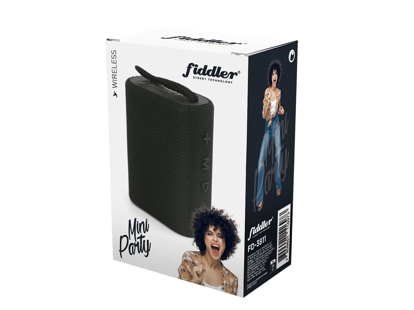 Parlante Portátil Bt TWS Fiddler Mini Party FD-3811 Negro 3