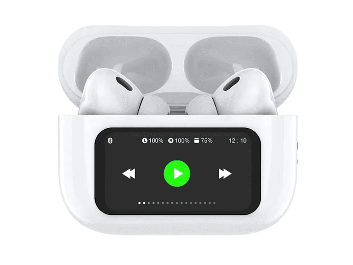 Audífonos Mini Pods TWS Pantalla touch T9 Blanco Fiddler 1