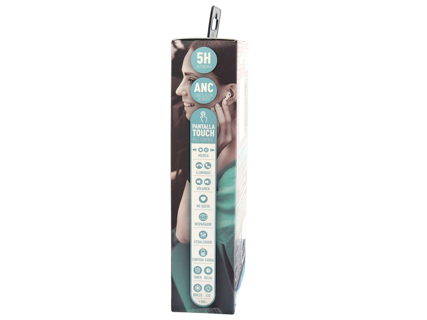 Audífonos Mini Pods TWS Pantalla touch T9 Blanco Fiddler 5