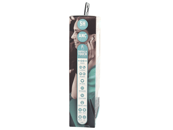 Audífonos Mini Pods TWS Pantalla touch T9 Blanco Fiddler 5