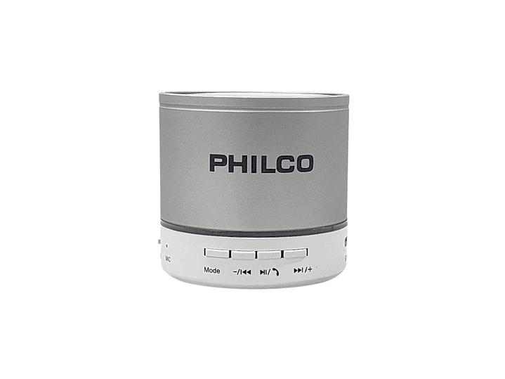 Mini Parlante Portátil Bt 3W USB FM P295 Philco Plata 1