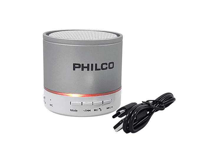 Mini Parlante Portátil Bt 3W USB FM P295 Philco Plata 2