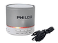Mini Parlante Portátil Bt 3W USB FM P295 Philco Plata - Miniatura 2