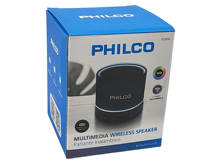 Mini Parlante Portátil Bt 3W USB FM P295 Philco Negro 5