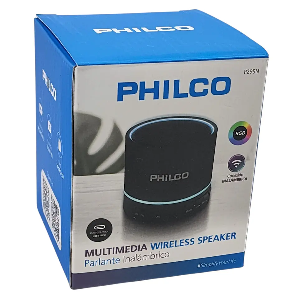 Mini Parlante Portátil Bt 3W USB FM P295 Philco Negro 5