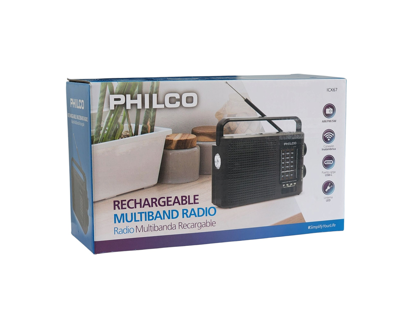 Radio Multibanda Recargable Bt ICX67 Philco 7