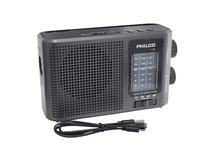 Radio Multibanda Recargable Bt ICX67 Philco 8