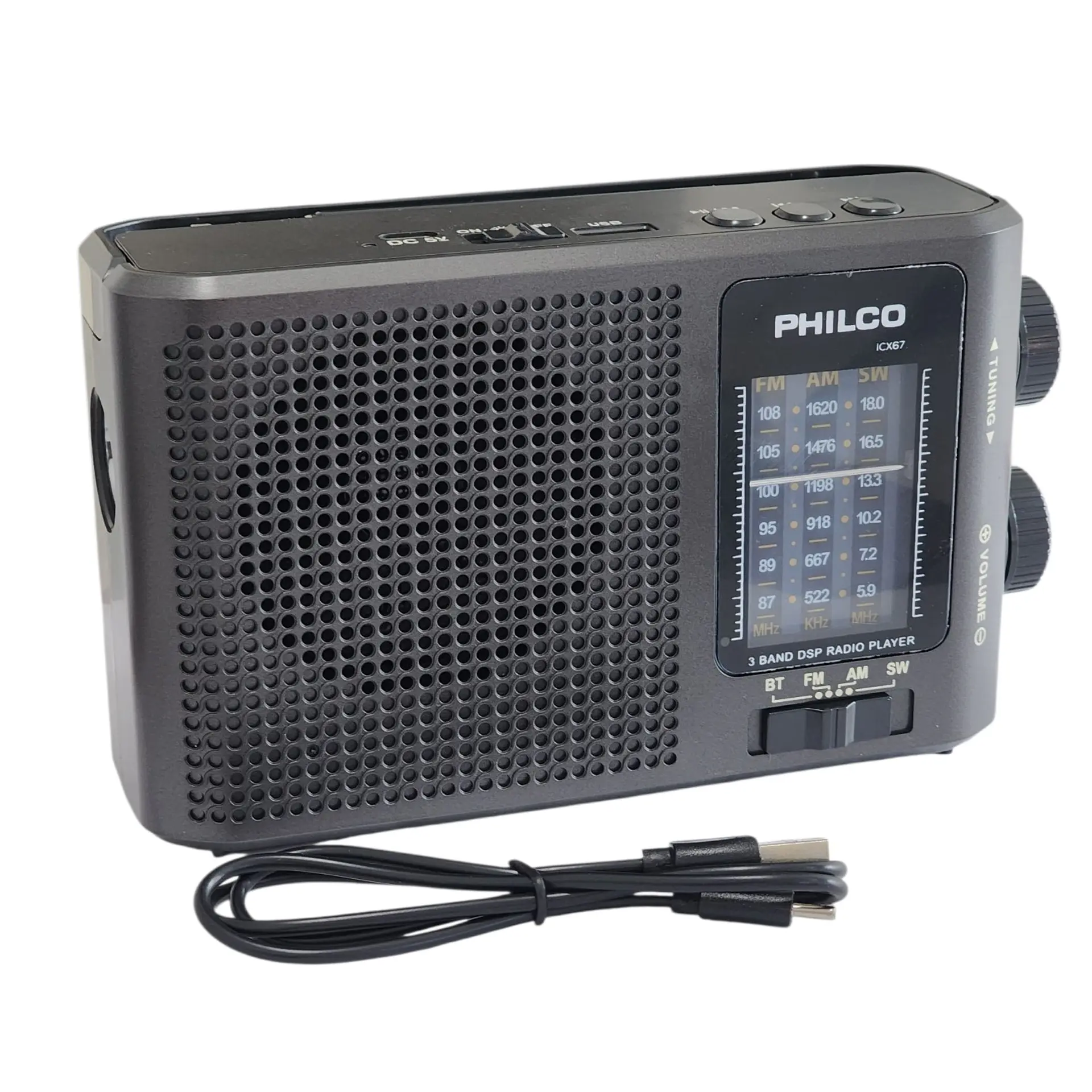 Radio Multibanda Recargable Bt ICX67 Philco 8
