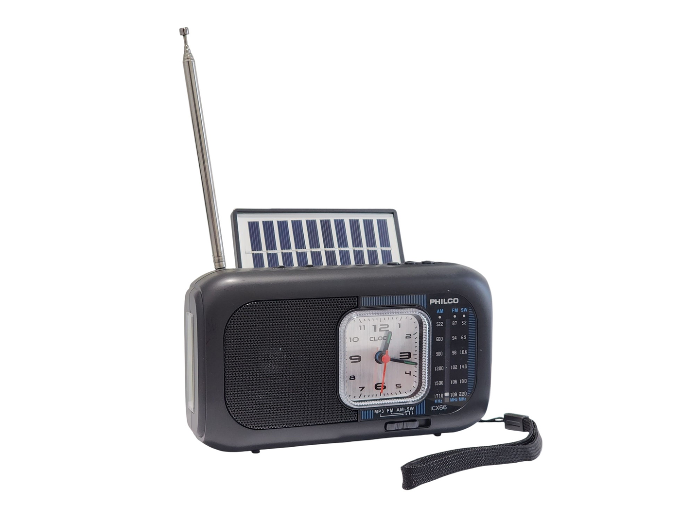 Radio Portátil Recargable con Panel Solar Bt PLCICX66 Philco 1