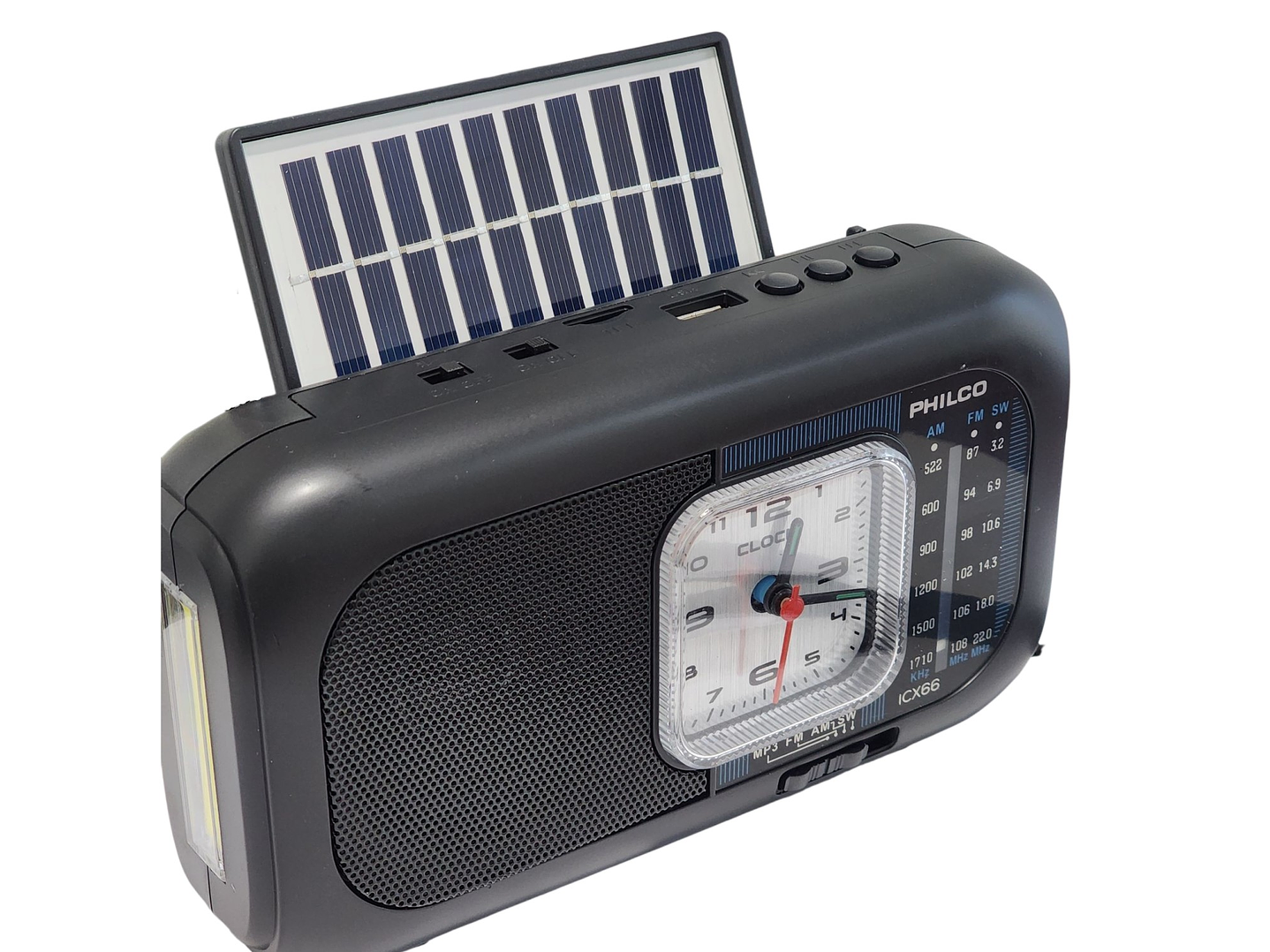 Radio Portátil Recargable con Panel Solar Bt PLCICX66 Philco 8