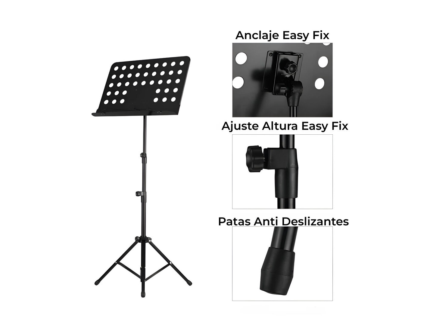 Soporte Atril Para Partituras Ajustable Hendrix Hx0064 6