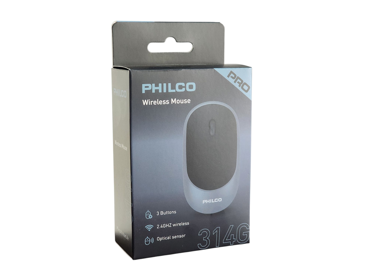Mouse Inalámbrico Philco Pro 2.4G Gris PPR7314G 3