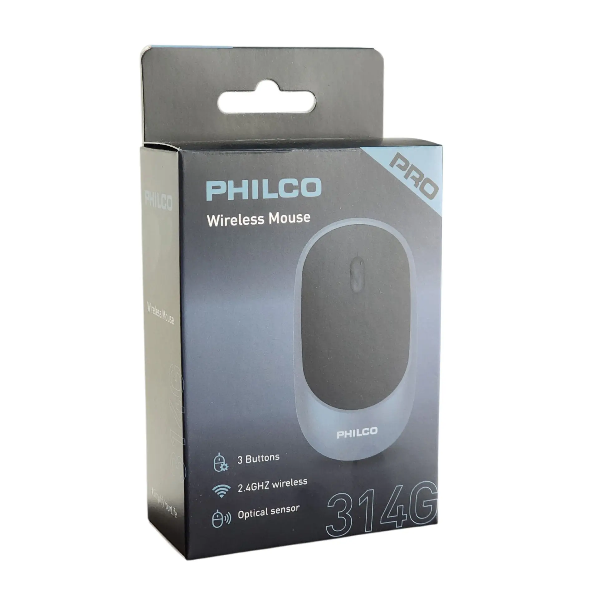 Mouse Inalámbrico Philco Pro 2.4G Gris PPR7314G 3