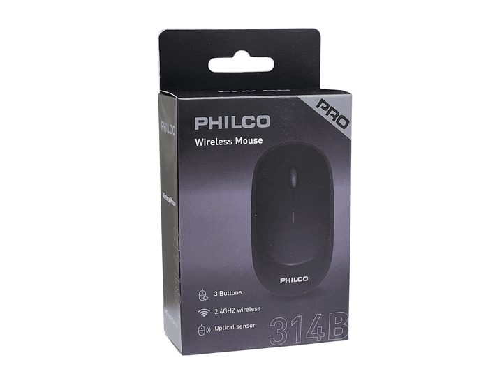 Mouse Inalámbrico Philco Pro 2.4G Negro PPR7314B 6