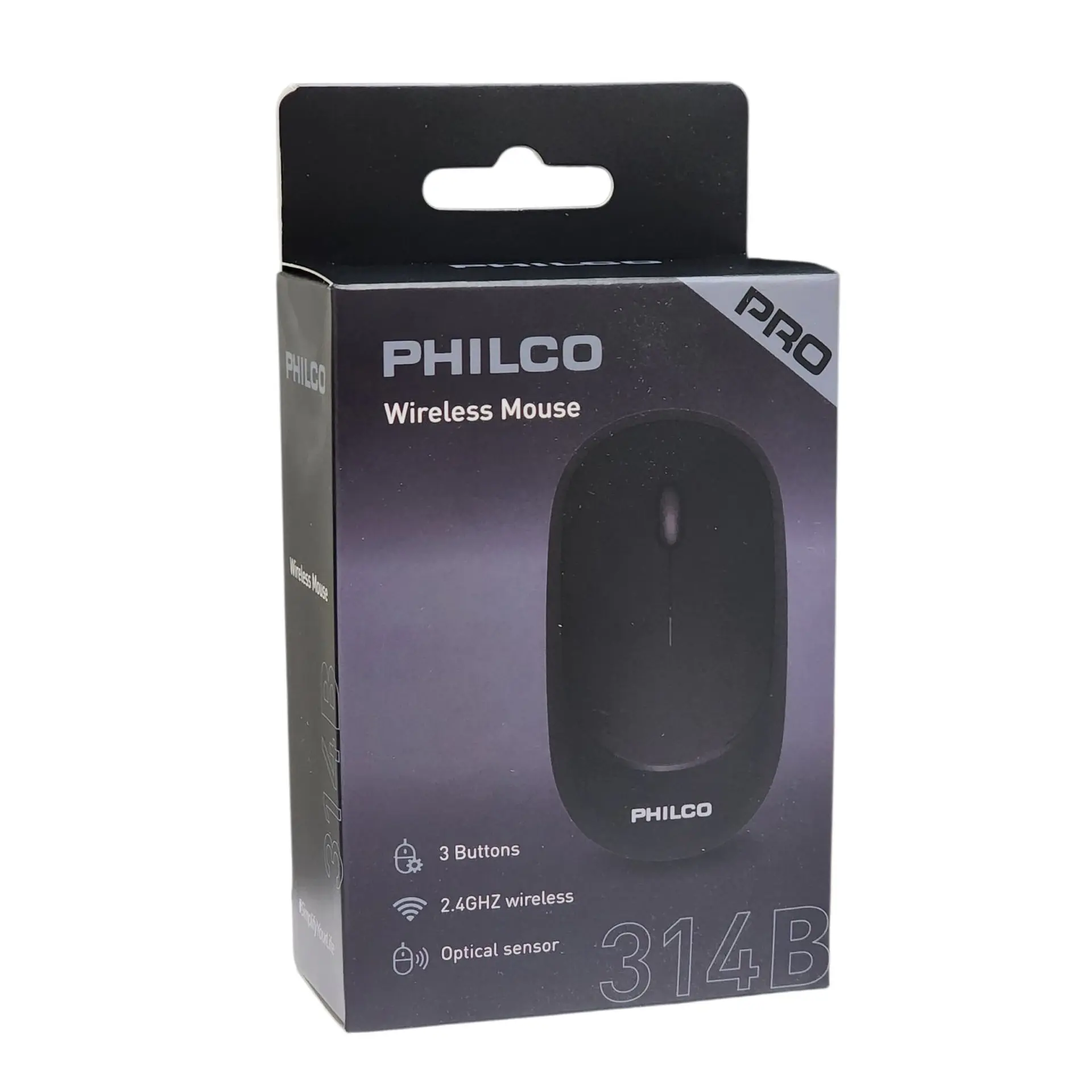 Mouse Inalámbrico Philco Pro 2.4G Negro PPR7314B 6