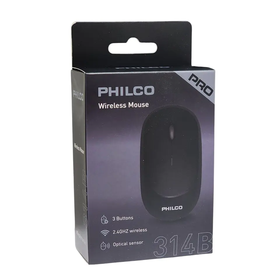 Mouse Inalámbrico Philco Pro 2.4G Negro PPR7314B 6