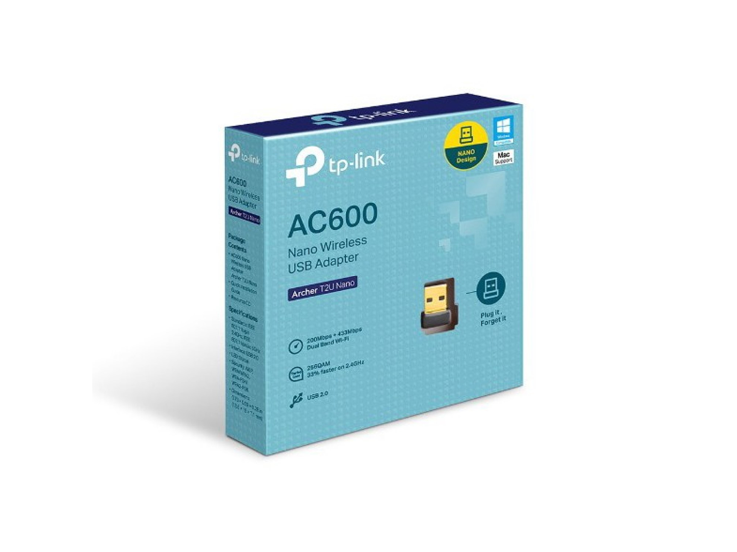 Adaptador Nano USB Wi-Fi AC600 Doble Banda Tp-link 2