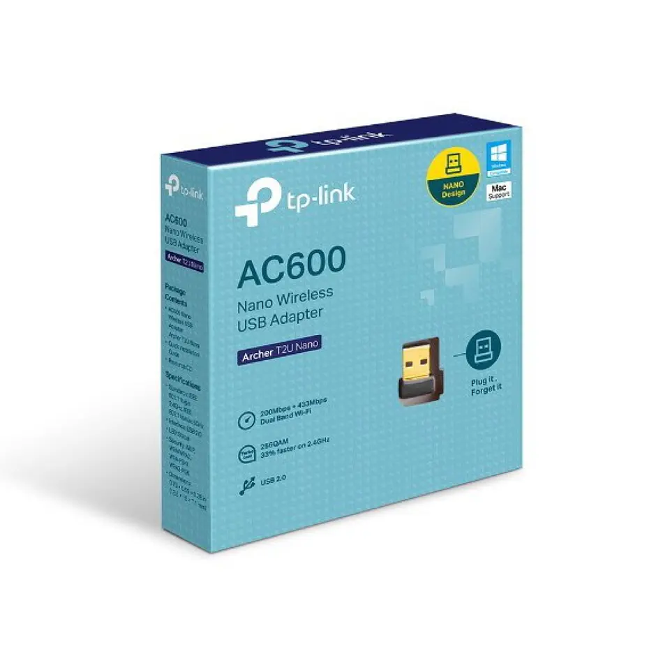 Adaptador Nano USB Wi-Fi AC600 Doble Banda Tp-link 2