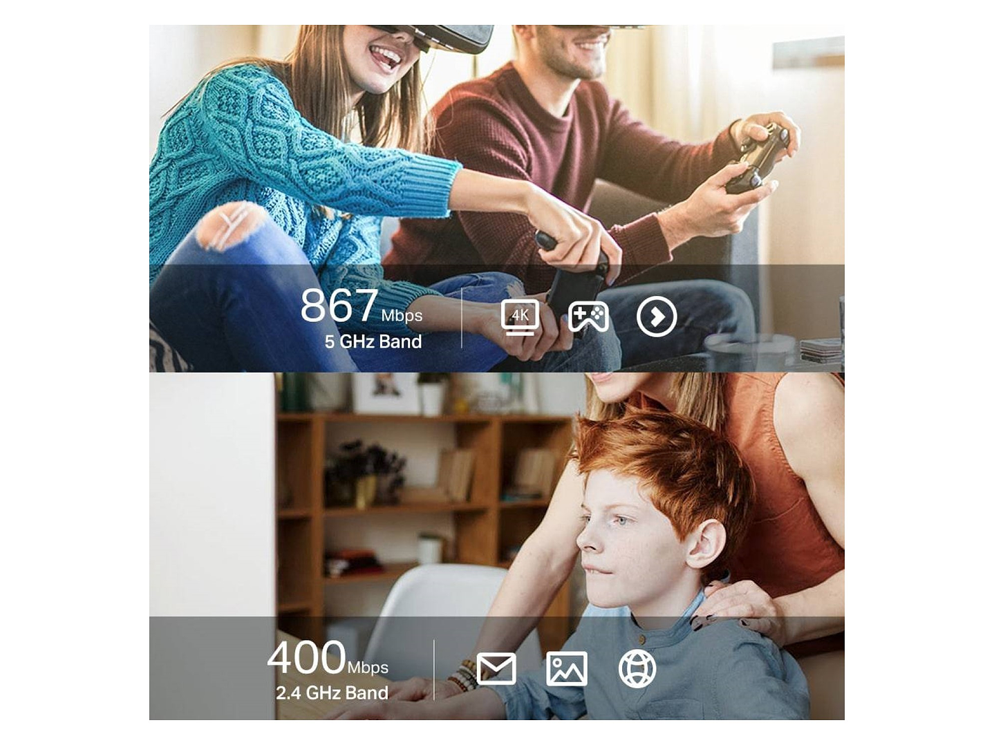 Adaptador Wi-Fi USB TP-Link AC1300 Doble Banda + MU-MIMO 3