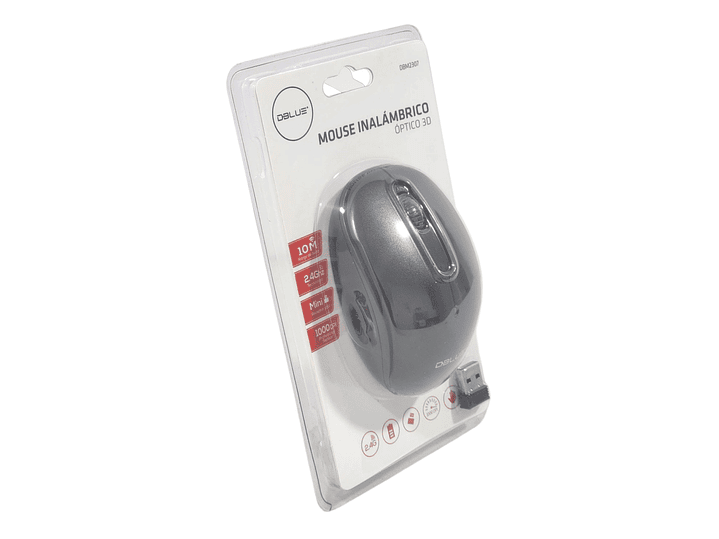 Mouse Inalámbrico Óptico 3D 2.4G DBM2307 Negro Dblue 1