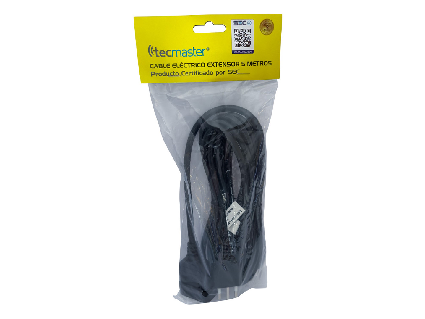 Alargador Extensión Eléctrica 5 mts Tecmaster TM-800101-bk  3
