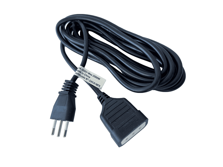 Alargador Extensión Eléctrica 5 mts Tecmaster TM-800101-bk  2