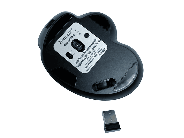 Mouse Ergonómico Dual Bt + Wireless Recargable Tecmaster 4