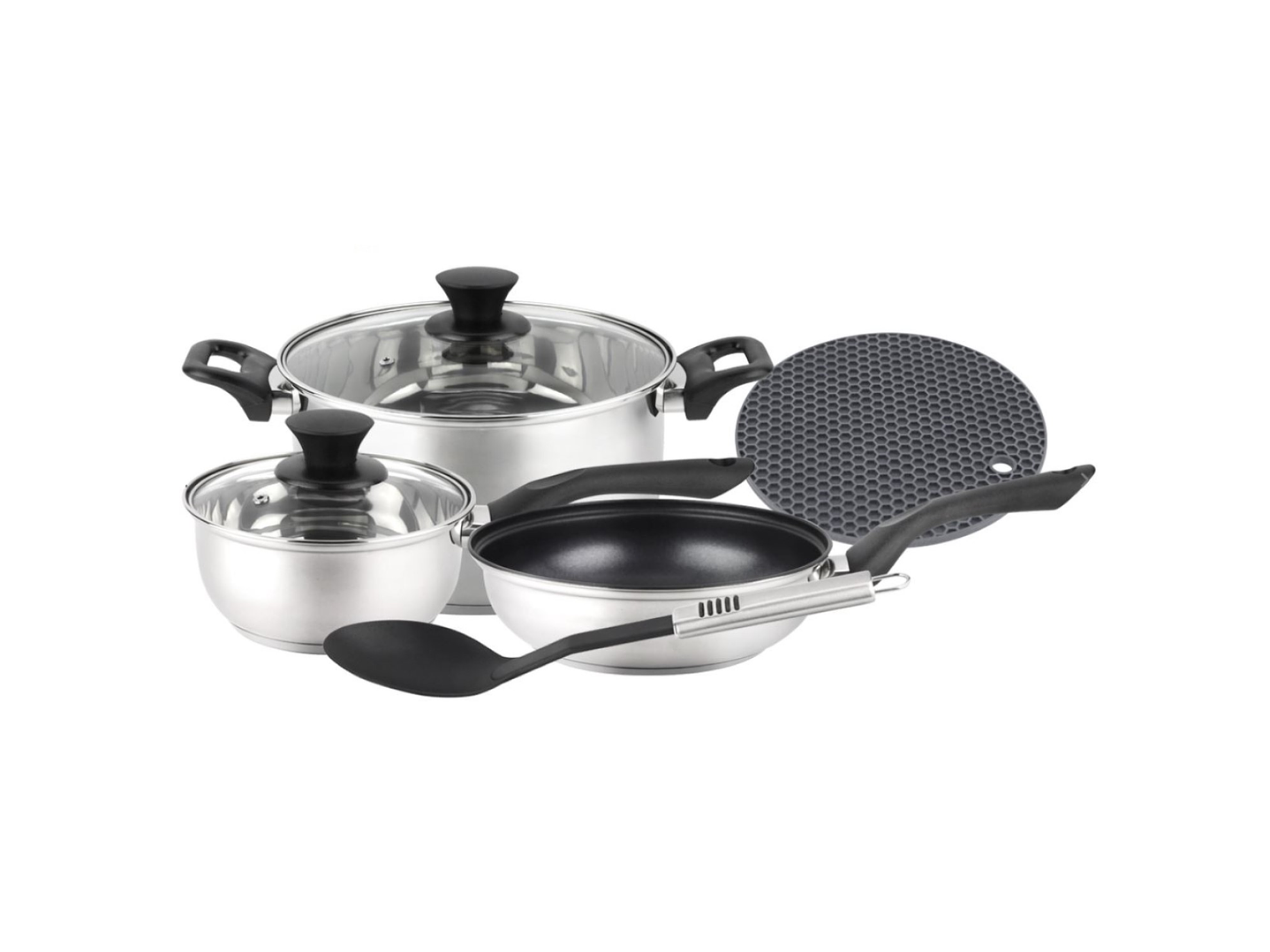 Batería de Cocina Max 7 Pzs Acero Inoxidable Vitrex 1