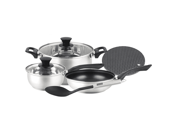 Batería de Cocina Max 7 Pzs Acero Inoxidable Vitrex 1