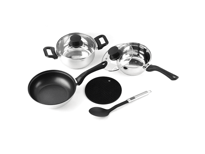 Batería de Cocina Max 7 Pzs Acero Inoxidable Vitrex 2