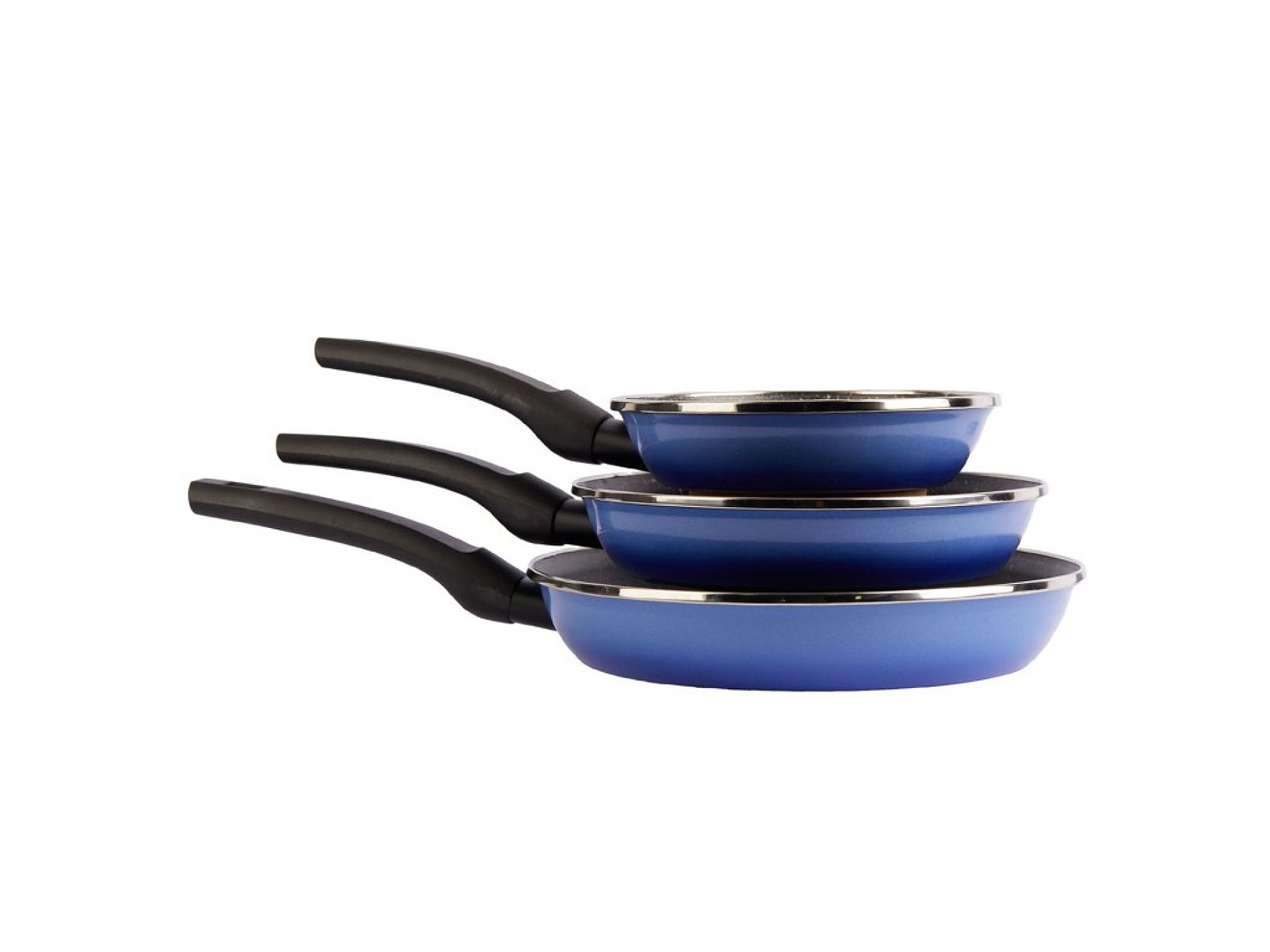 Set De 3 Sartenes Antiadherente 18/22/26 Cm Etai Blue Vitrex 1