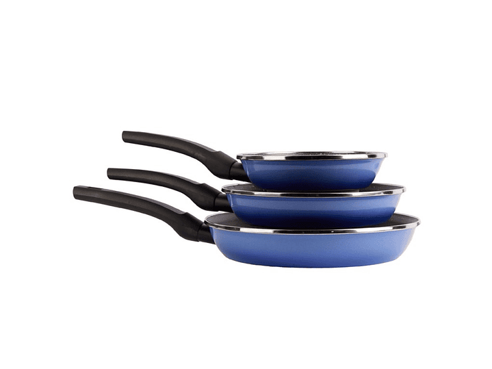 Set De 3 Sartenes Antiadherente 18/22/26 Cm Etai Blue Vitrex 1