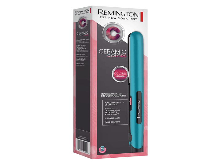 Plancha Alisadora Ceramic Colors S1520 Remington Azul 5