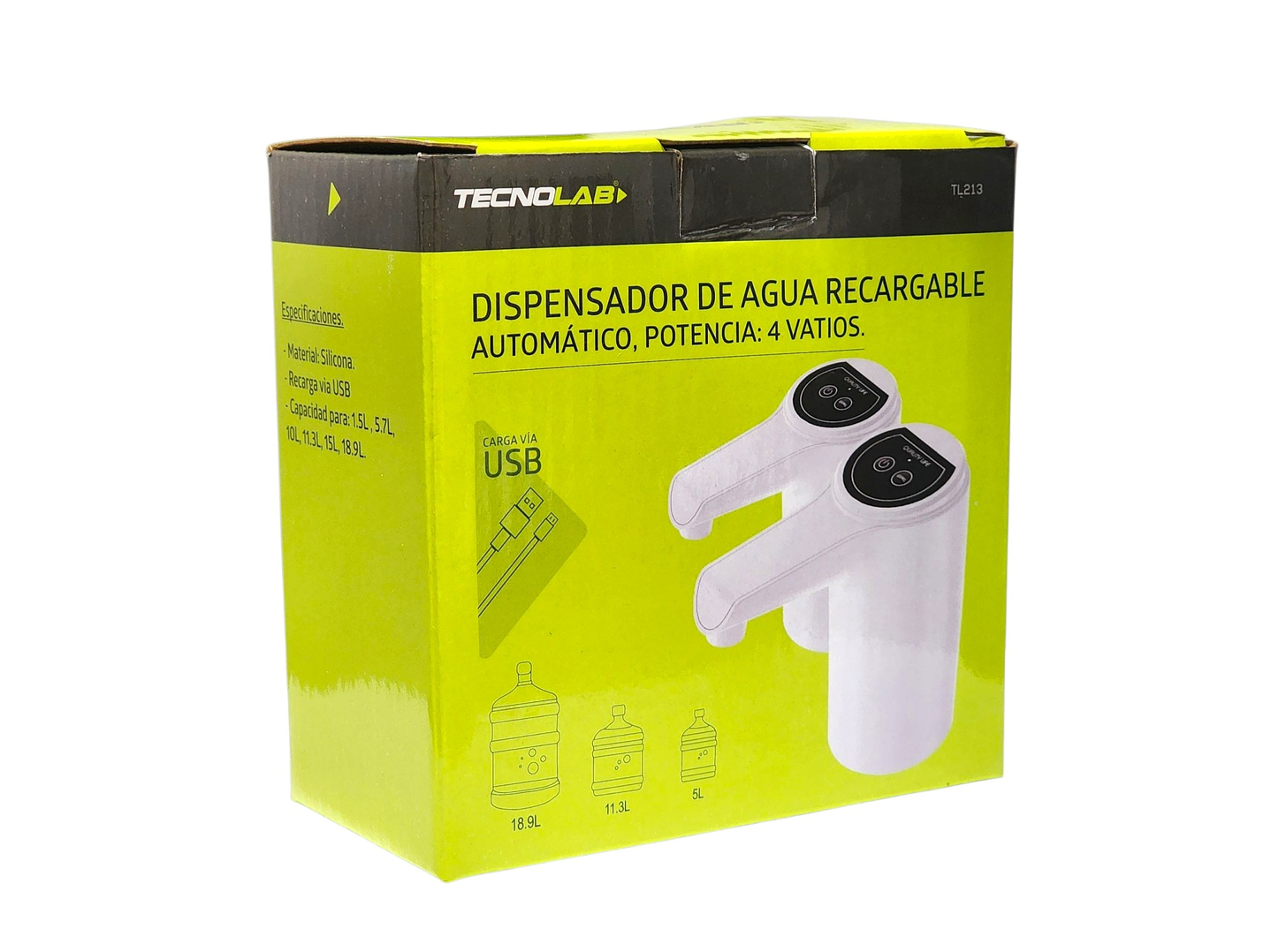 Dispensador de Agua Eléctrico Recargable Tecnolab TL213 6