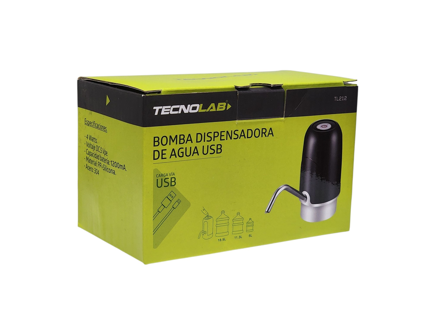 Dispensador De Agua Electrónico Recargable TL212 Tecnolab 4