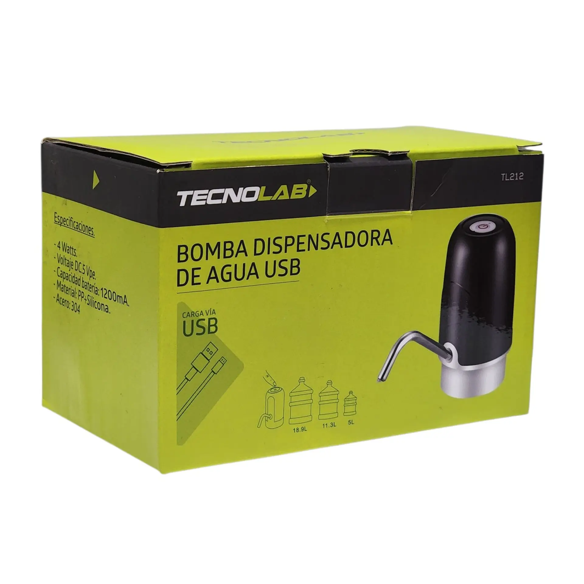 Dispensador De Agua Electrónico Recargable TL212 Tecnolab 4
