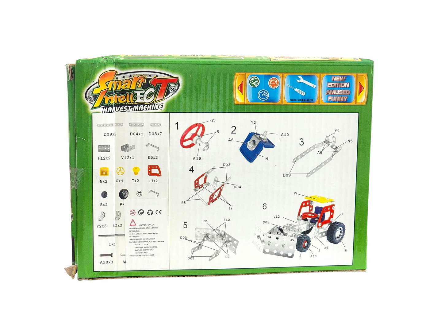 Set Construcción Camión Tractor Cosechador 98pz 55615 3