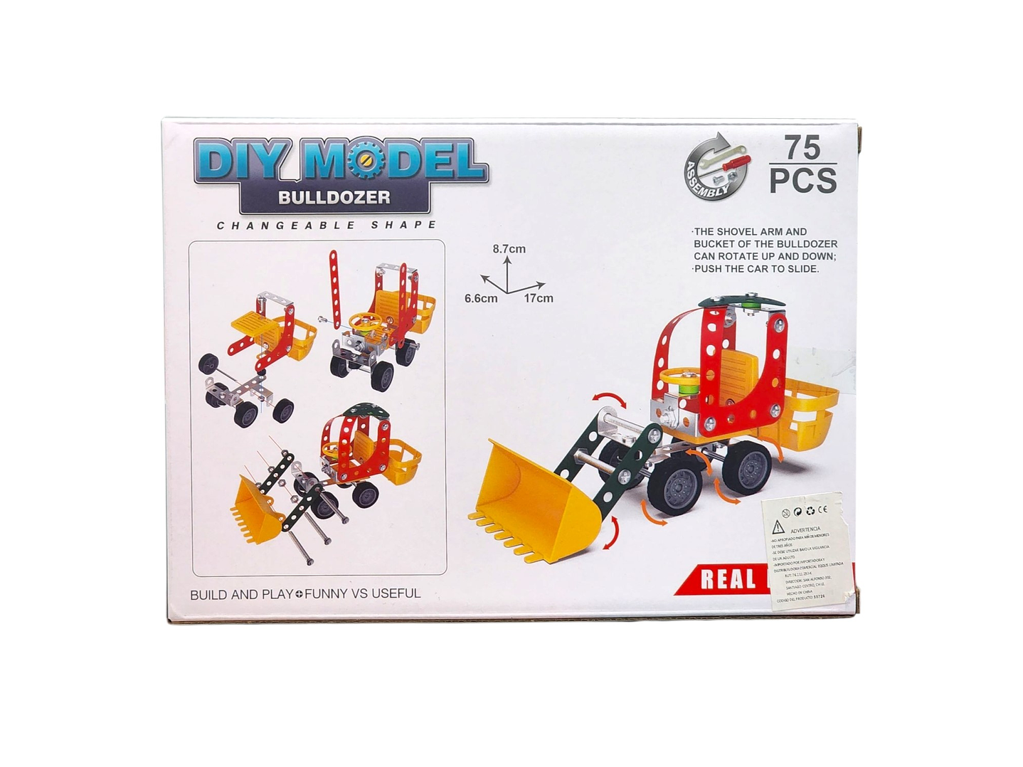 Set Construcción Metálico Excavadora 75pz 55726 3