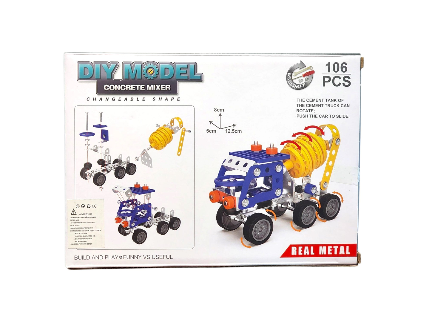 Set Construcción Camión Revolvedora Cemento 106pz 55727 2