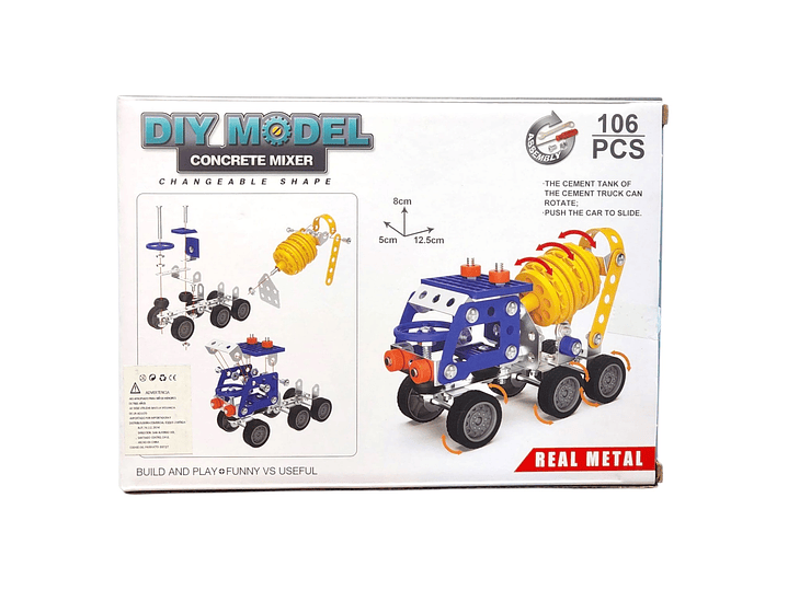 Set Construcción Camión Revolvedora Cemento 106pz 55727 2