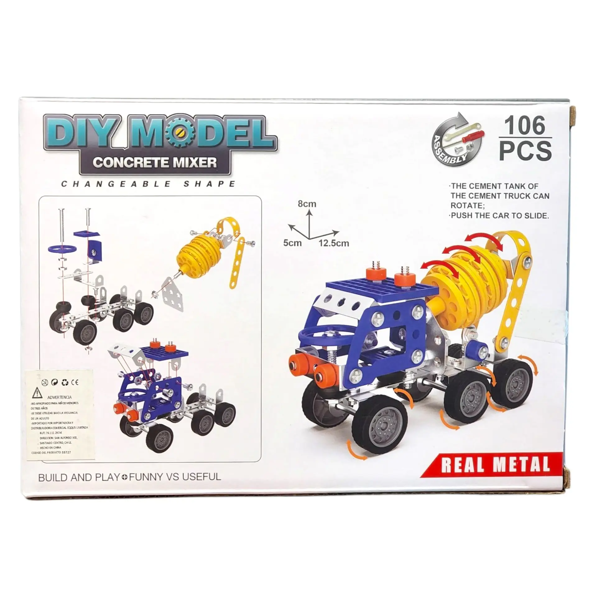 Set Construcción Camión Revolvedora Cemento 106pz 55727 2